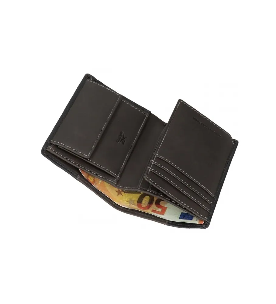 Cartera Reebok Club vertical con monedero marino