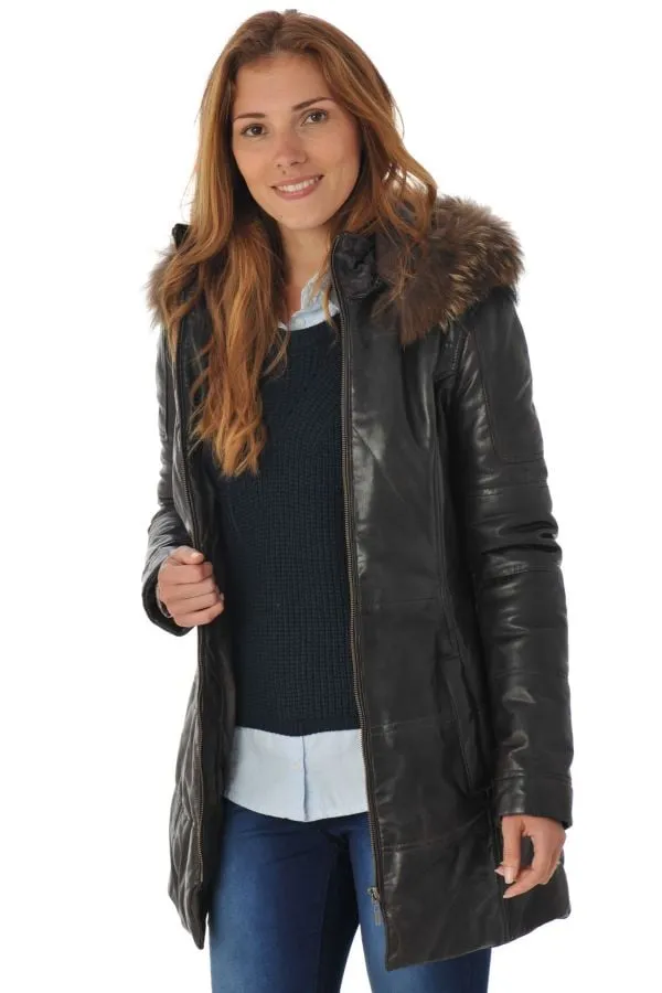 Cazadora Mujeres Rose Garden Apene Fur Sheep Aosta Reddish Brown Fourrure Fauve
