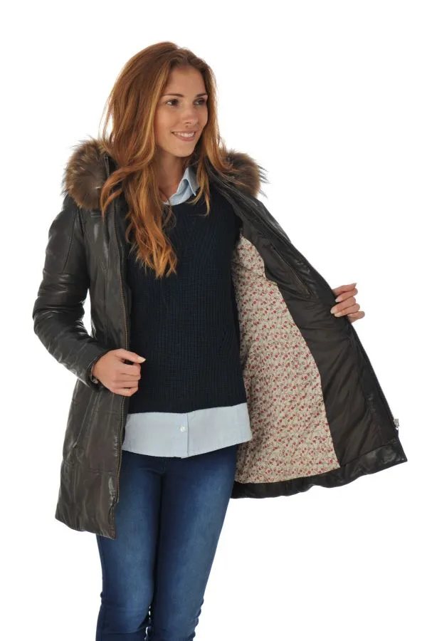 Cazadora Mujeres Rose Garden Apene Fur Sheep Aosta Reddish Brown Fourrure Fauve