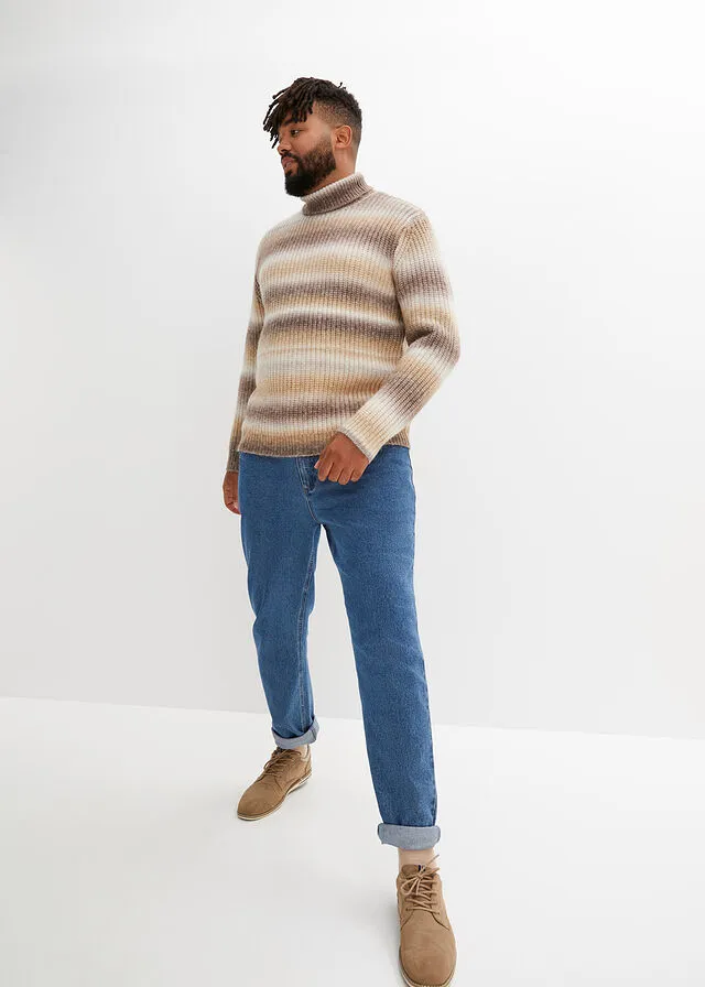 CHAQUETA DE PUNTO MARRóN TIERRABLANCO LANACAFé CON HIELO JASPEADO