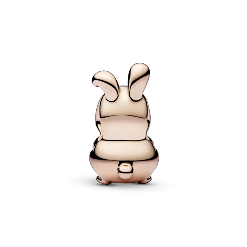 CHARM PANDORA PLATA BAÑO ORO ROSA 14K AÑO CHINO DEL CONEJO 782471C01