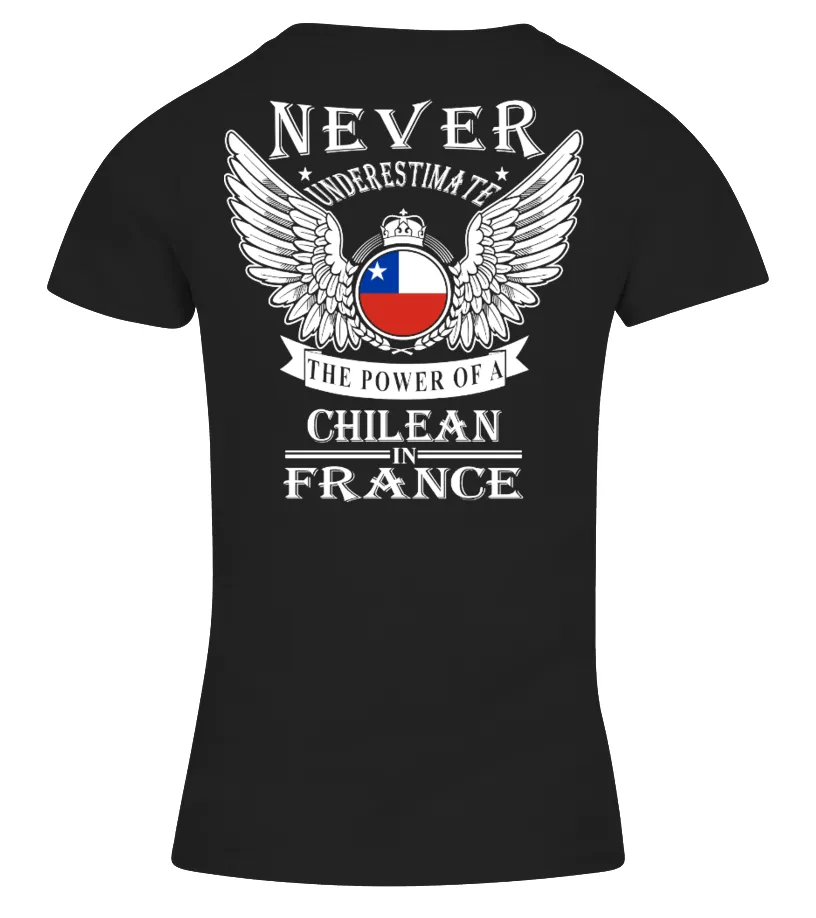 CHILEAN IN FRANCE Camiseta cuello pico Mujer
