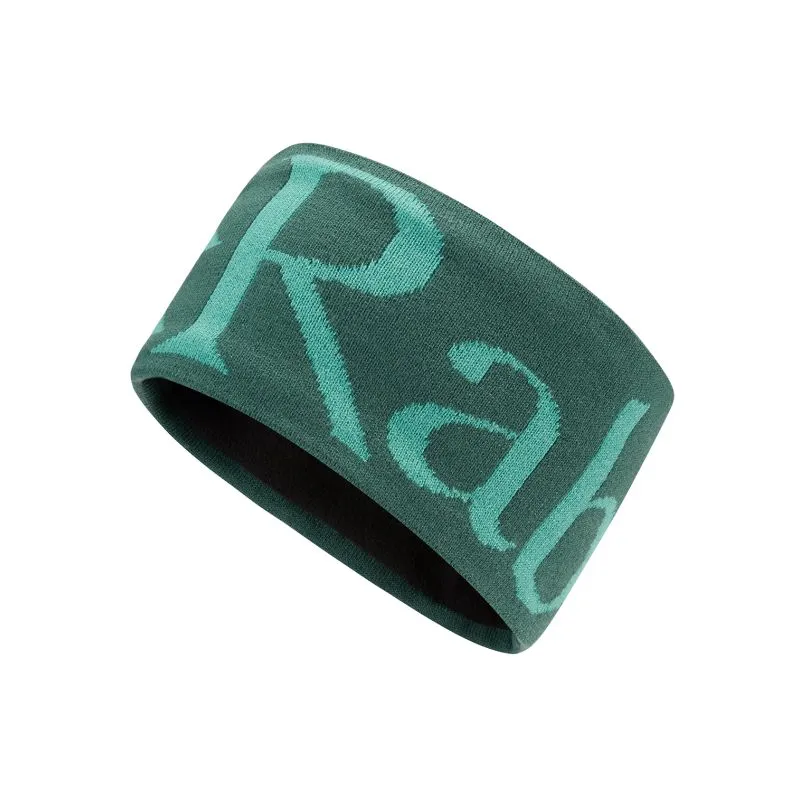 Cinta para la cabeza Rab logotipo de punto (Pizarra verde/Azul glaciar)