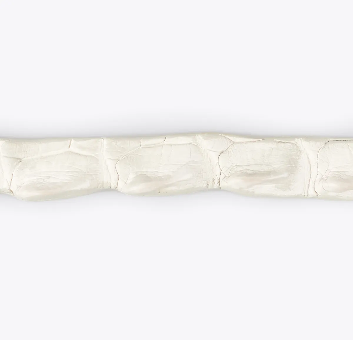 Cinturón Cocodrilo Blanco 25 mm