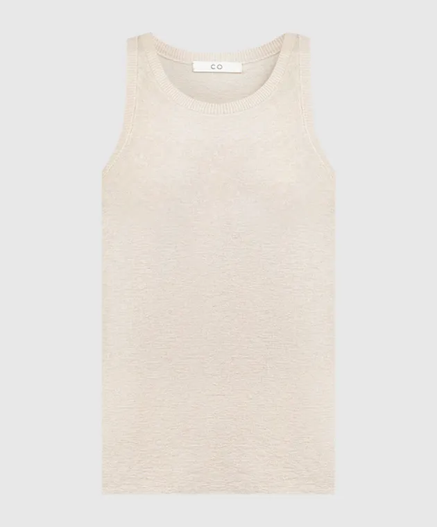 CO Pink cashmere ribbed top