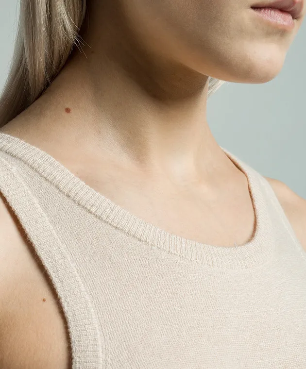 CO Pink cashmere ribbed top