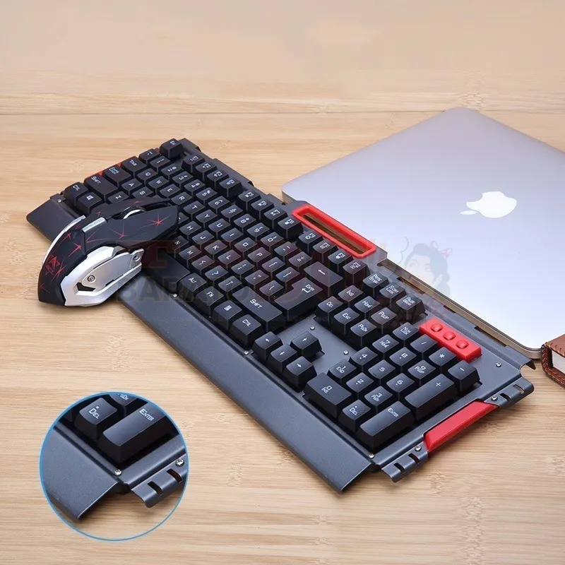 COMBO TECLADO GAMER HK50 NUMéRICO + MOUSE ÓPTICO INALáMBRICOS