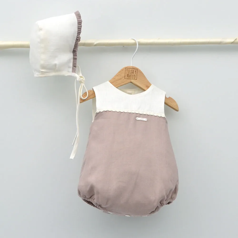 Conjunto lino Isabel con camisa cuello Mao y pantalón con Fajín talla 10 aos