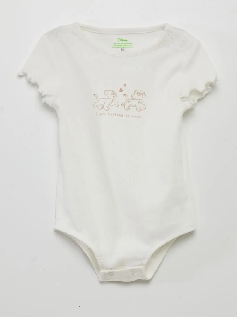 CONJUNTO 'DISNEY' CON BODY DE CANALé + LEGGING CORTO  BLANCO