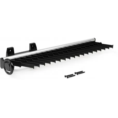 Corbatero lateral extraíble para armario aluminio y plástico anodizado mate y negro Emuca