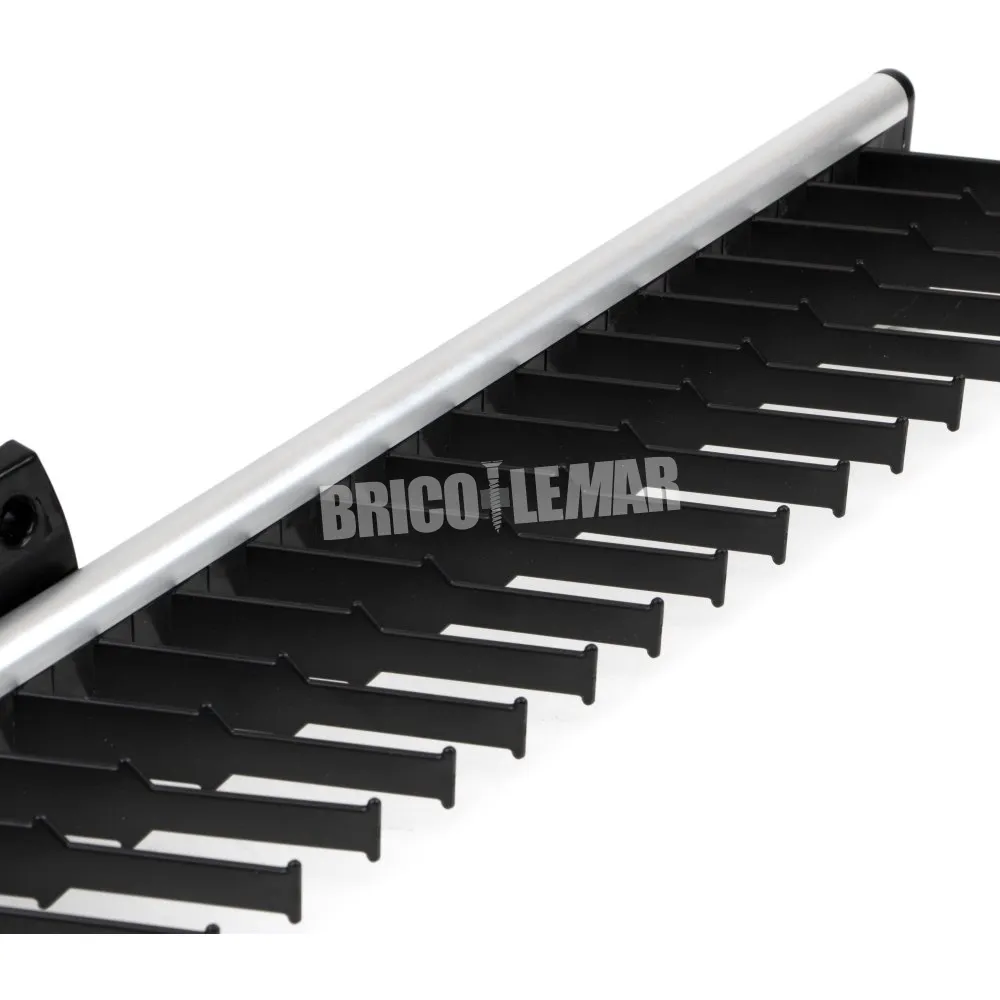 Corbatero lateral extraíble para armario aluminio y plástico anodizado mate y negro Emuca