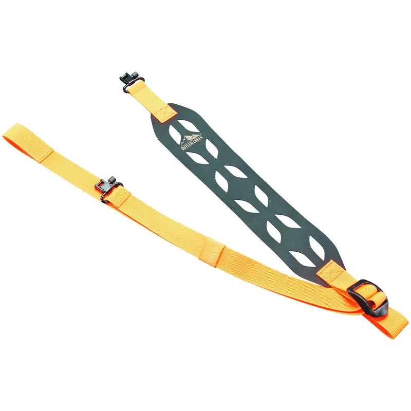 CORREA BUTLER CREEK FEATHERLIGHT MINIMALIST CON ANILLAS PORTAFUSIL  NEGRA/NARANJA