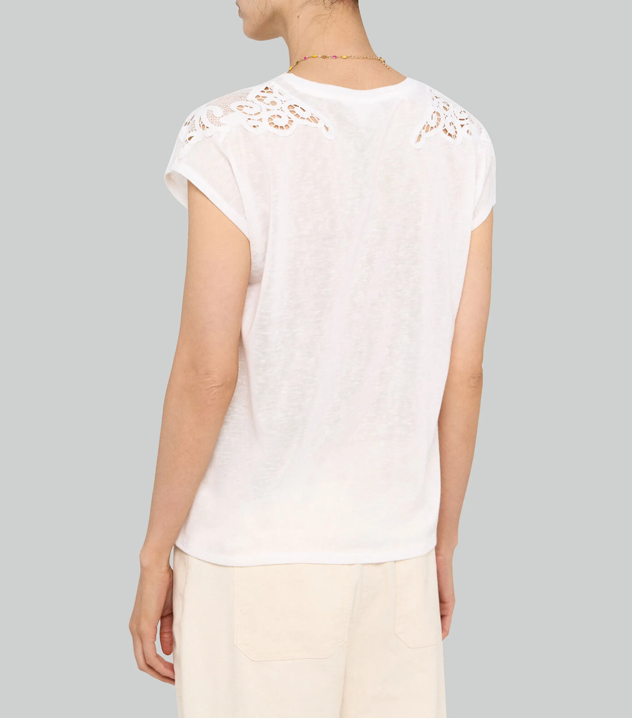Cortefiel Playera cuello redondo manga corta Mujer