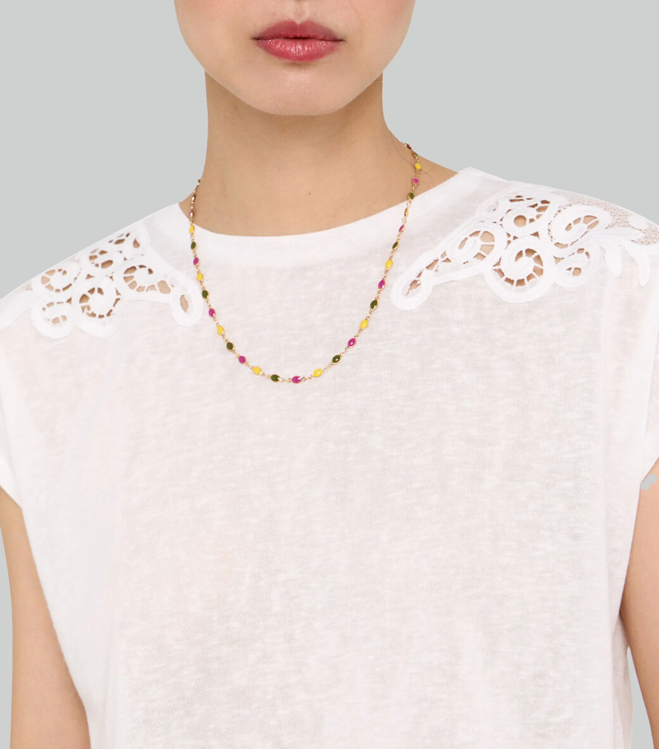 Cortefiel Playera cuello redondo manga corta Mujer