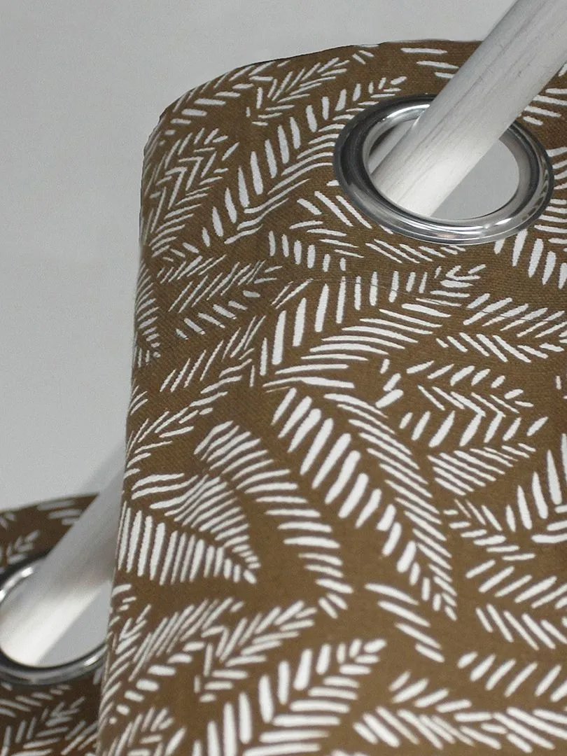 CORTINA CON ARANDELAS  BRONCE