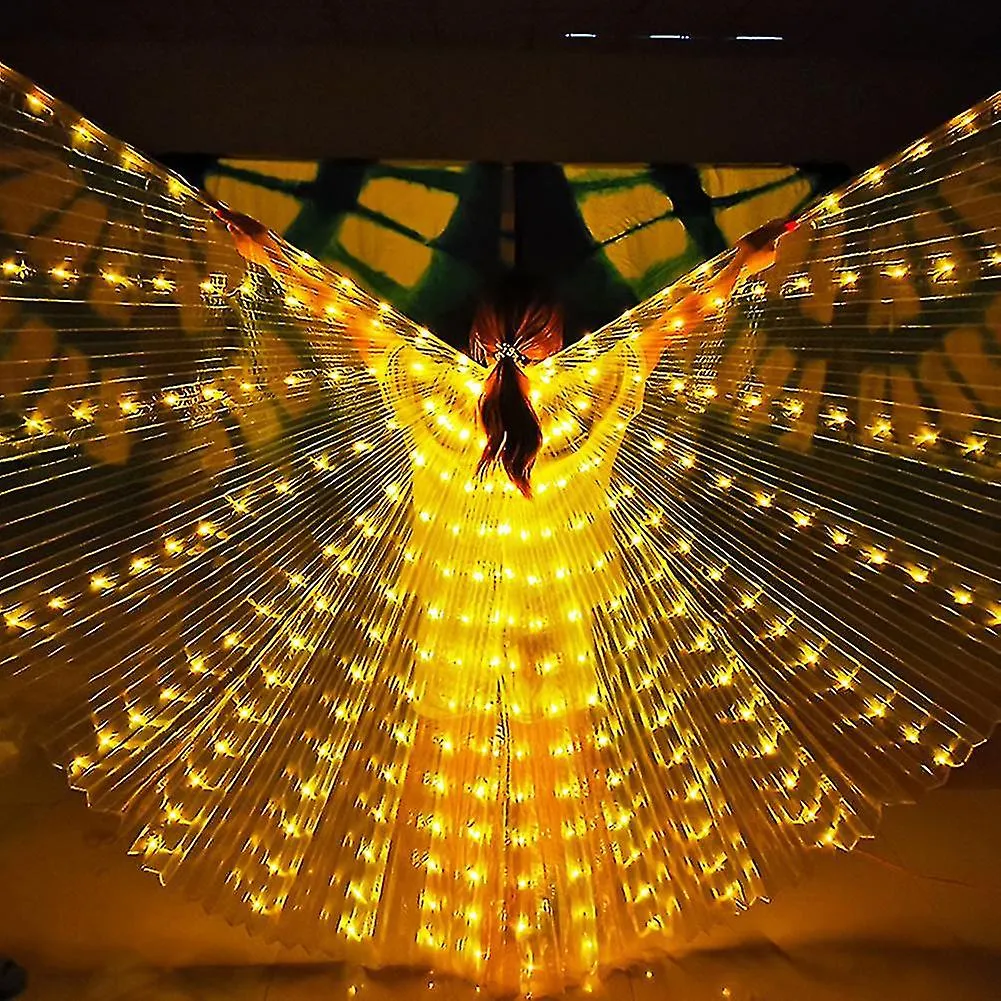 Cosplay para adultos y niños Multicolor Led Luces Vientre Alas Glow Angel Dance Wings