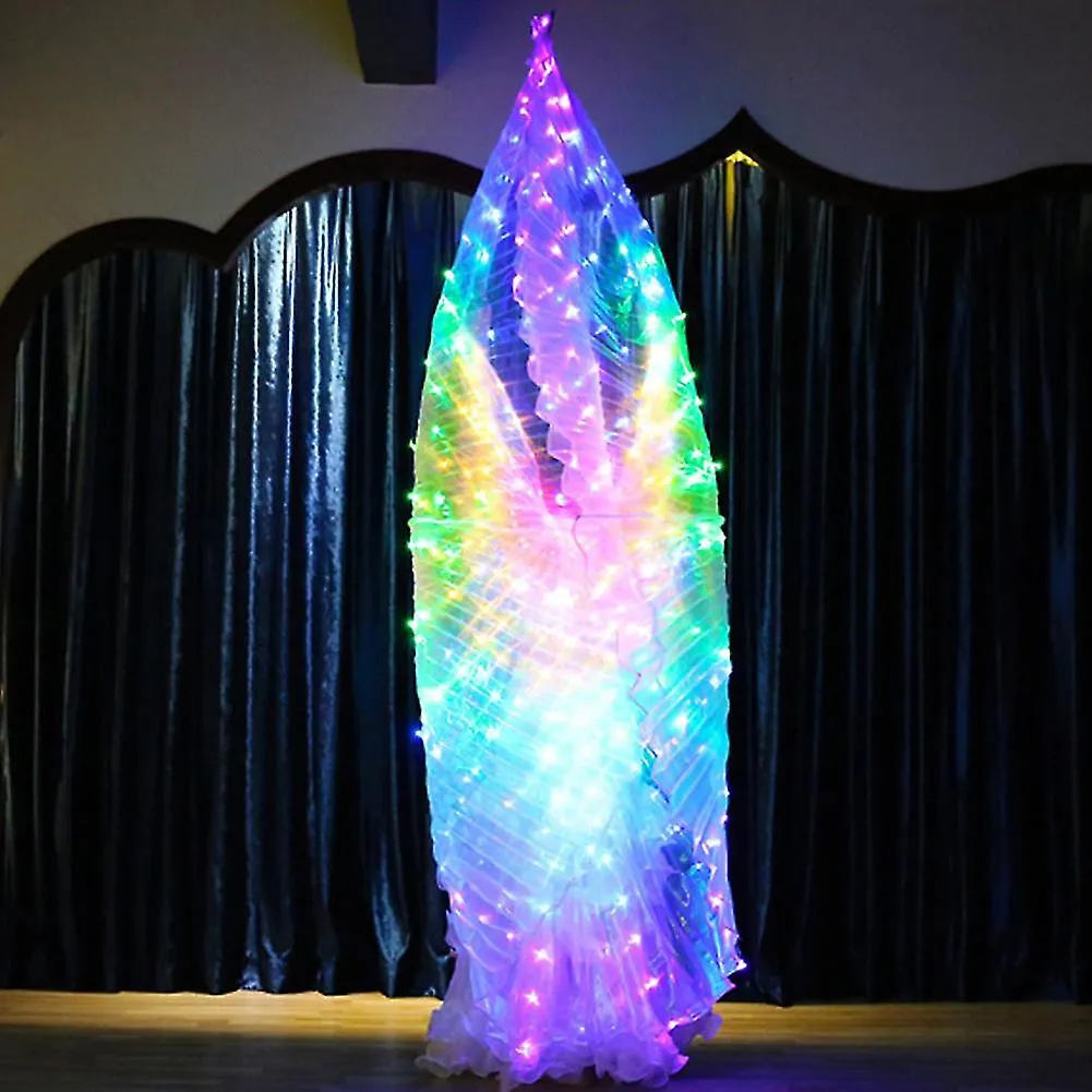 Cosplay para adultos y niños Multicolor Led Luces Vientre Alas Glow Angel Dance Wings