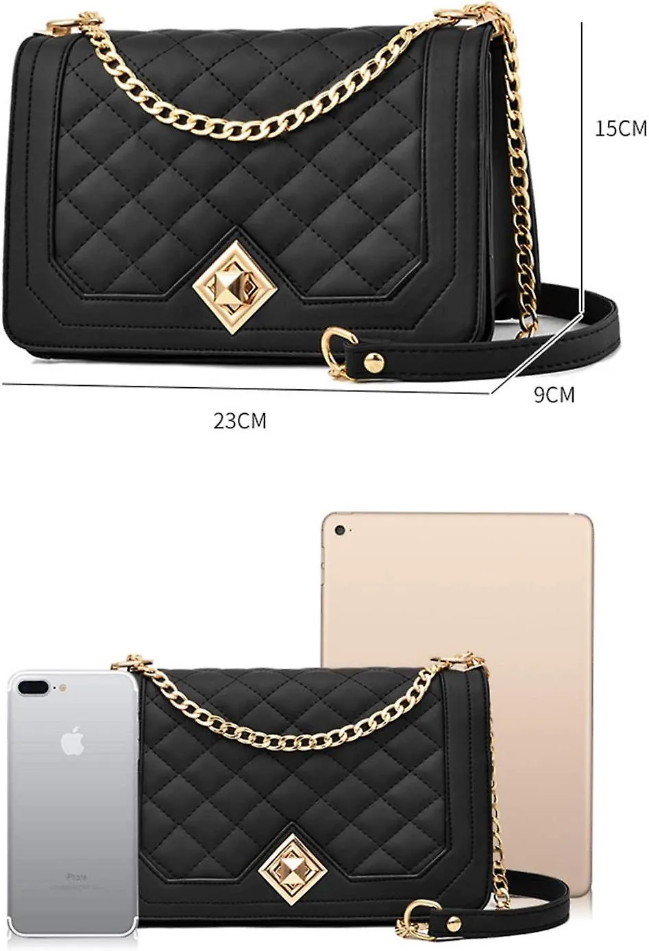 Crossbody Bag Ladies Shoulder Bag Pequeño para mujeres Pu Cuero Impermeable Bolsos impermeables