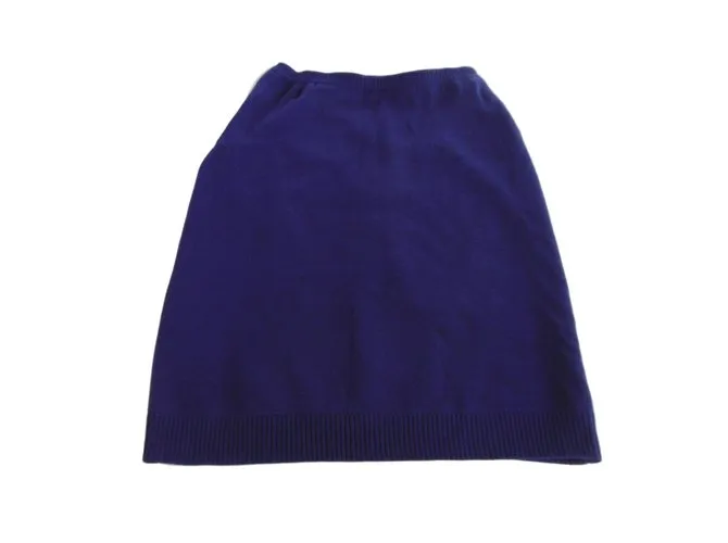Céline Falda de algodon Azul marino 