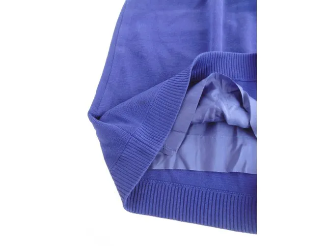 Céline Falda de algodon Azul marino 