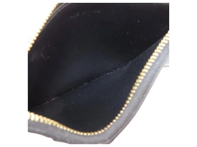 Céline Tarjetero de cuero negro Celine 