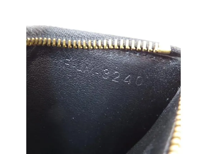 Céline Tarjetero de cuero negro Celine 