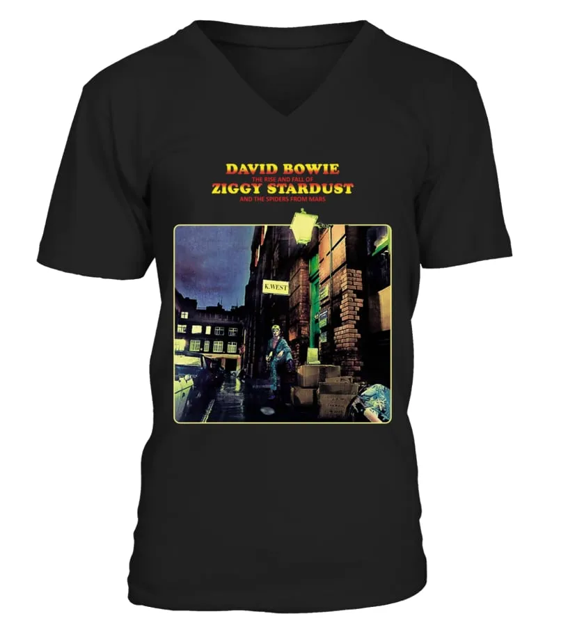 David Bowie, The Rise and Fall of Ziggy Stardust and the Spiders From Mar Camiseta cuello en V Unisex