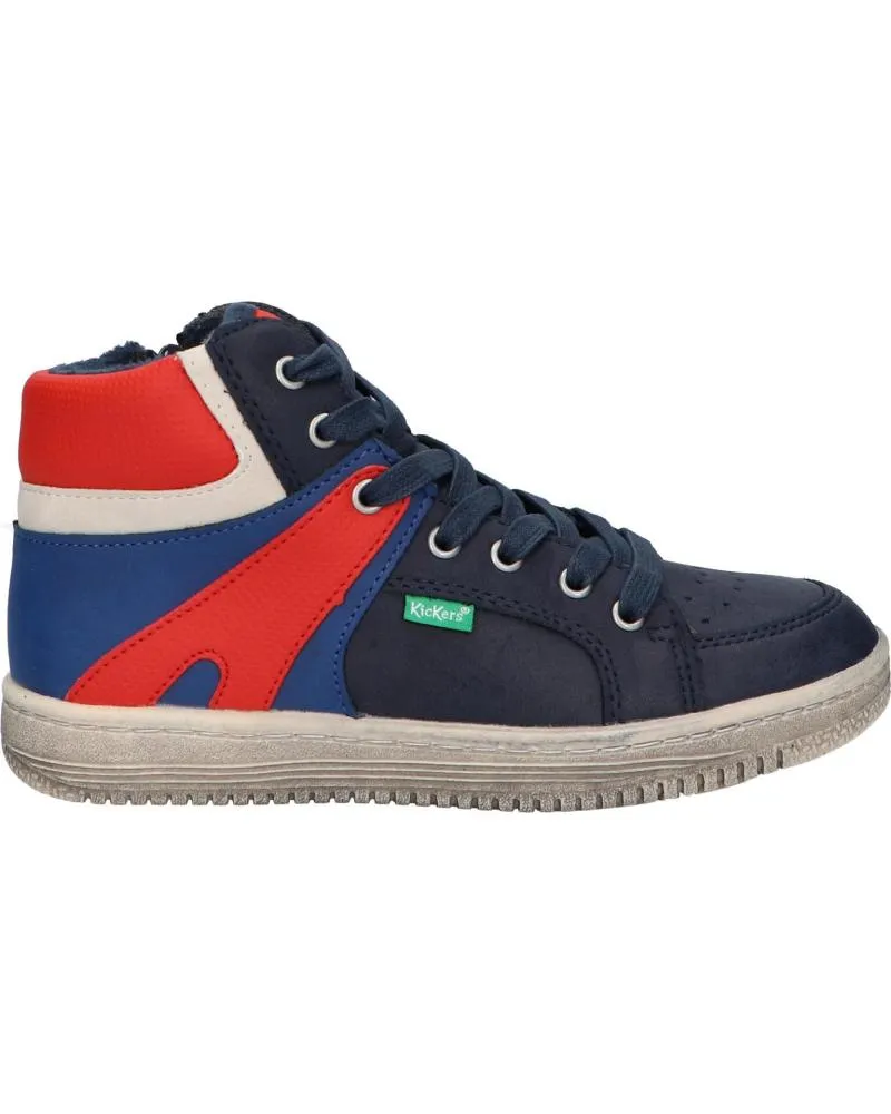 DEPORTIVAS KICKERS  DE NIñO 73935630 LOWELL  53 BLEU ROUGE MARI