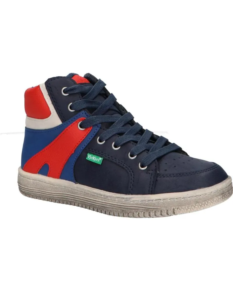 DEPORTIVAS KICKERS  DE NIñO 73935630 LOWELL  53 BLEU ROUGE MARI
