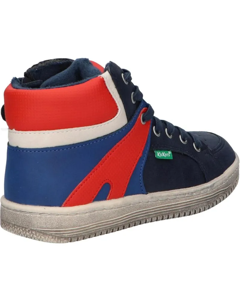 DEPORTIVAS KICKERS  DE NIñO 73935630 LOWELL  53 BLEU ROUGE MARI