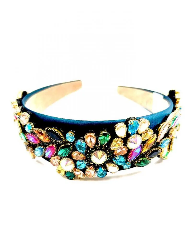 DIADEMAS FIESTA PARA BODAS Y EVENTOS CON PEDRERIA MULTICOLOR