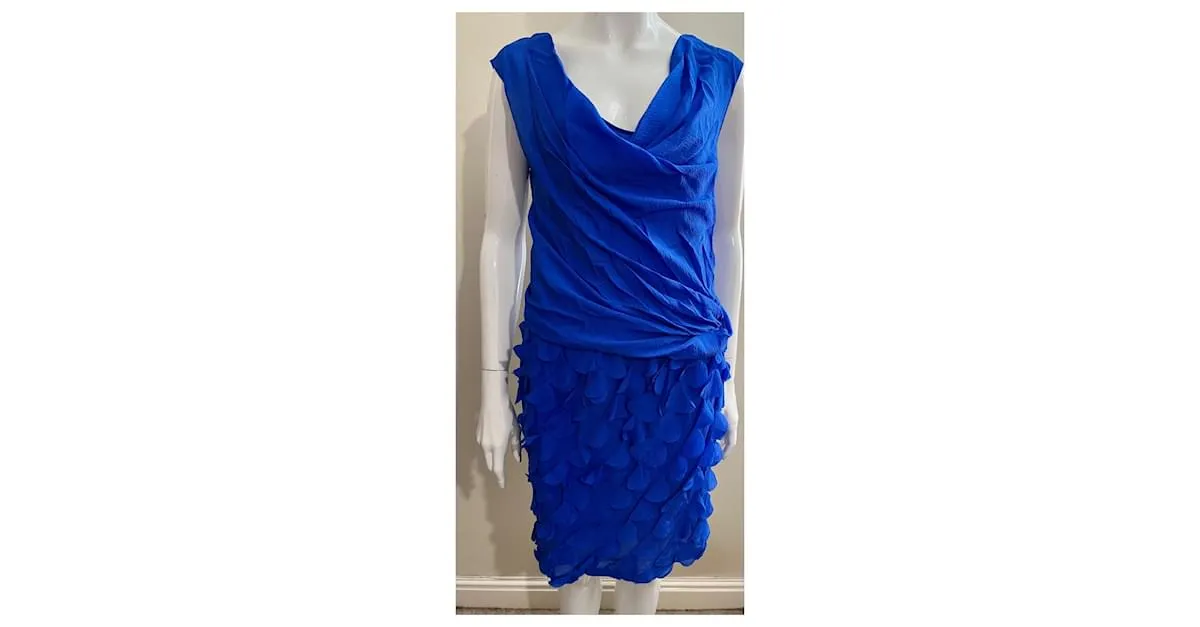 Diane Von Furstenberg Vestido de seda azul cielo DvF Persia, super impresionante 