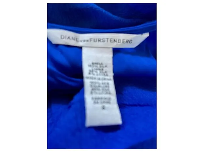 Diane Von Furstenberg Vestido de seda azul cielo DvF Persia, super impresionante 