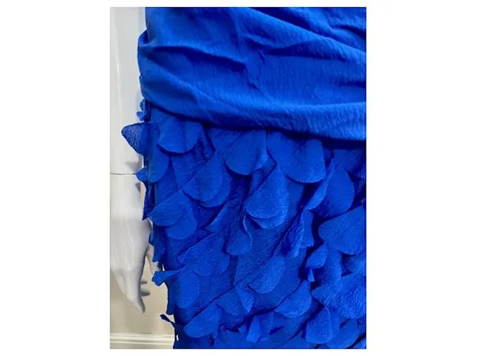 Diane Von Furstenberg Vestido de seda azul cielo DvF Persia, super impresionante 