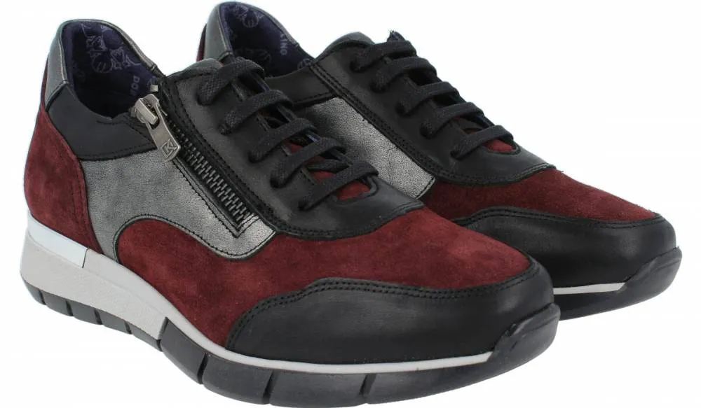 DORKING  SNEAKER XANET PIEL BURDEOS
