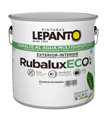 ESMALTE AL AGUA ECOLóGICO MULTIUSOS LEPANTO RUBALUX ECO  RS15 AZUL CáNTABRO SATINADO 250ML