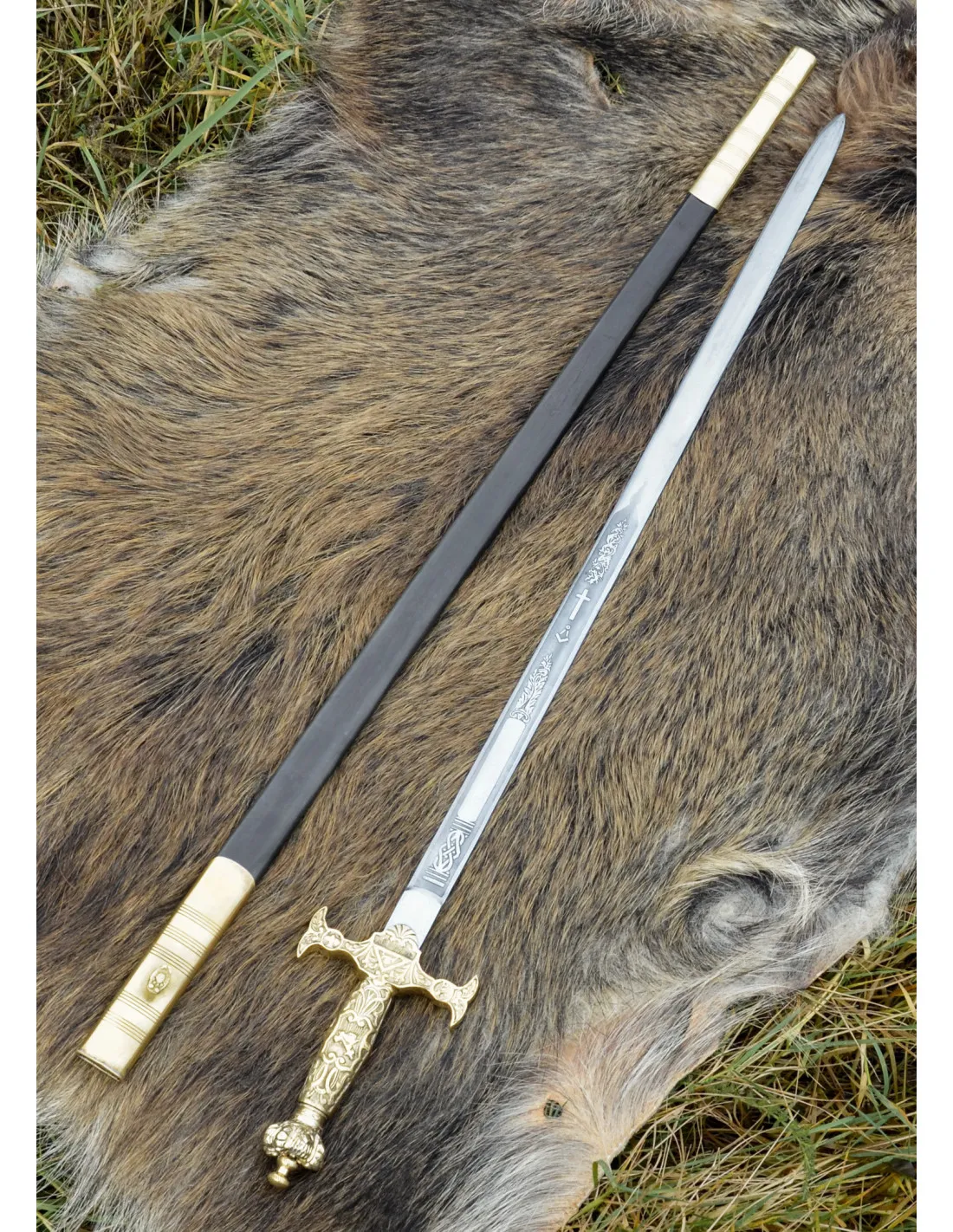 Espada ceremonial masona con vaina (88 cm.)