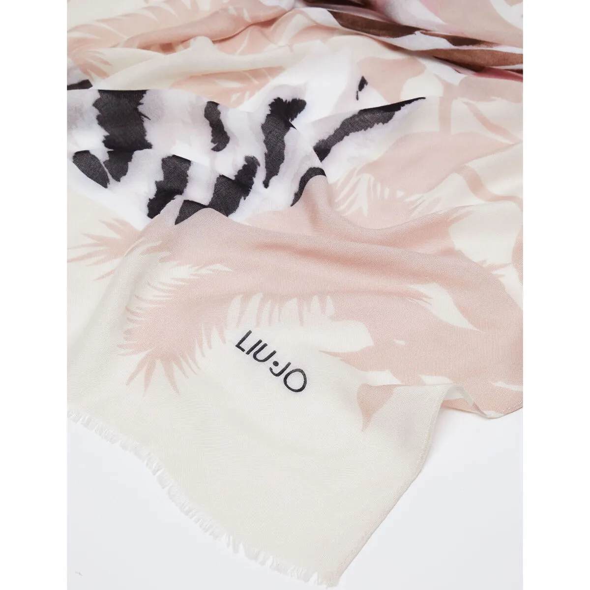 Estola con logotipo con estampado animal