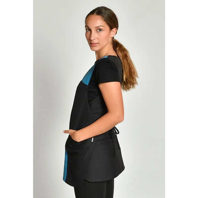 ESTOLA LABORAL FORMAS NEGRA Y AZUL  OFERTA