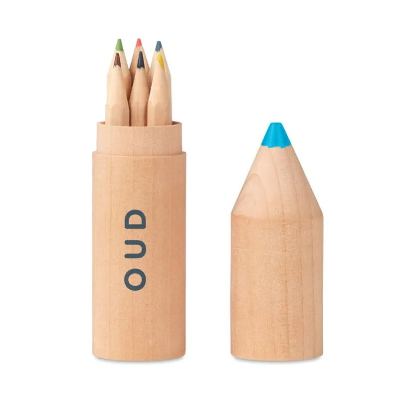Estuche madera de 6 lápices