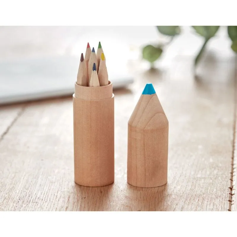 Estuche madera de 6 lápices