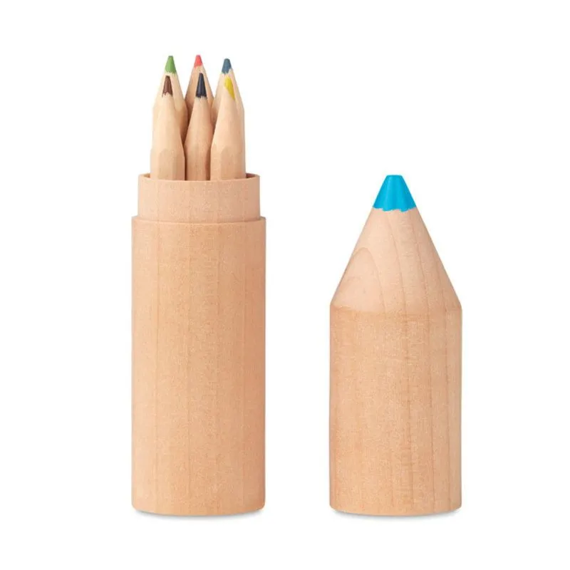 Estuche madera de 6 lápices