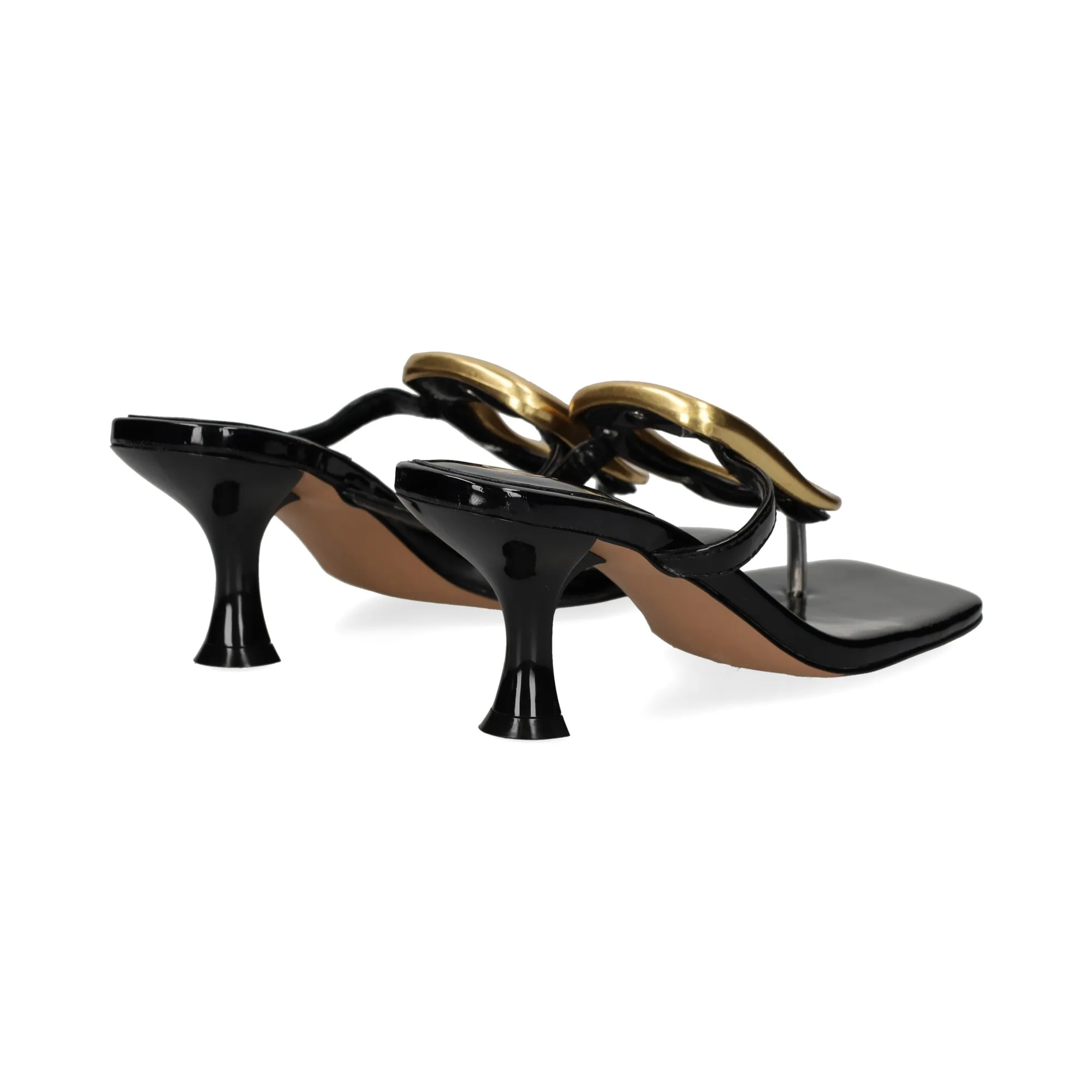EXE Sandalias con tacón de Mujer NEGRO