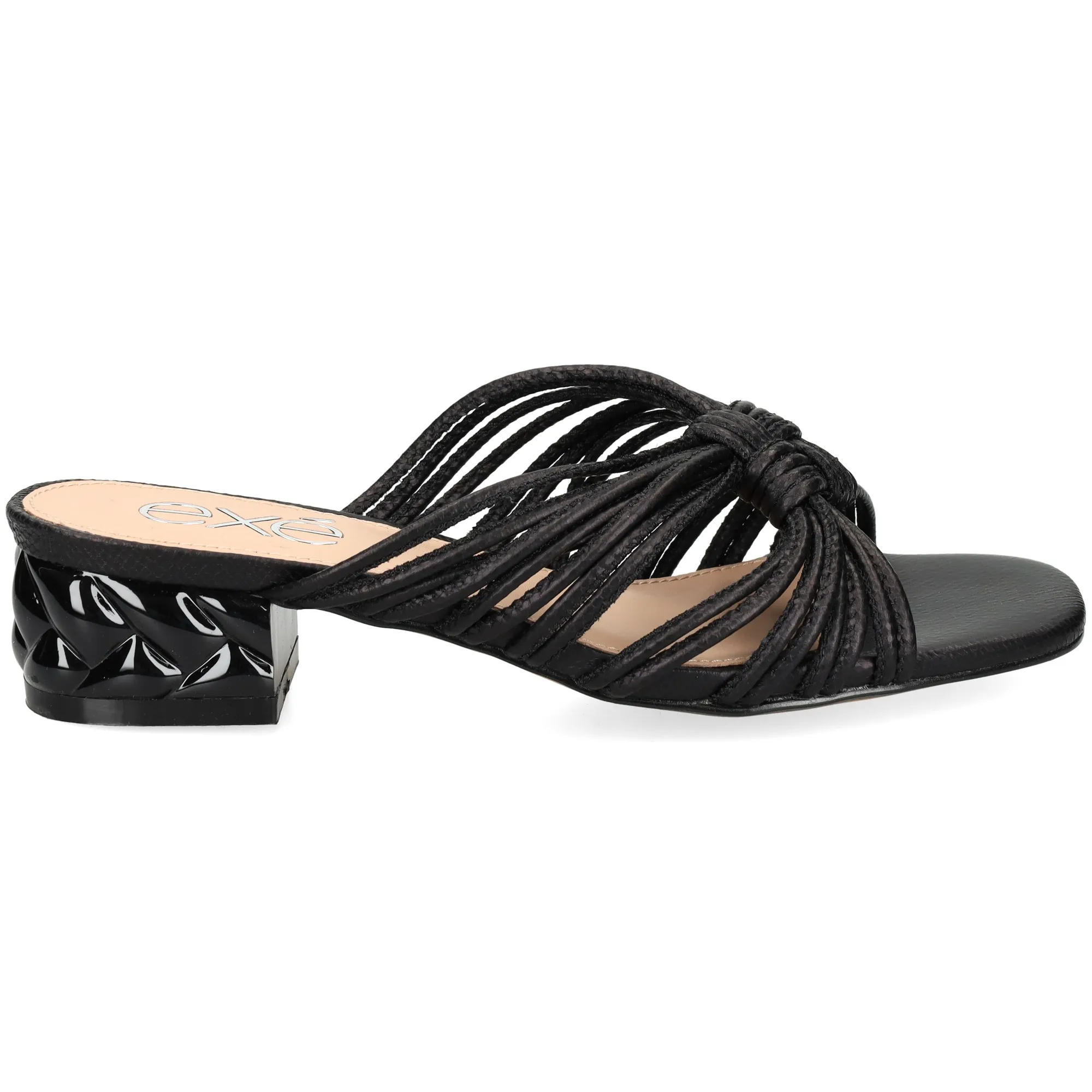 EXE Sandalias planas de Mujer NEGRO
