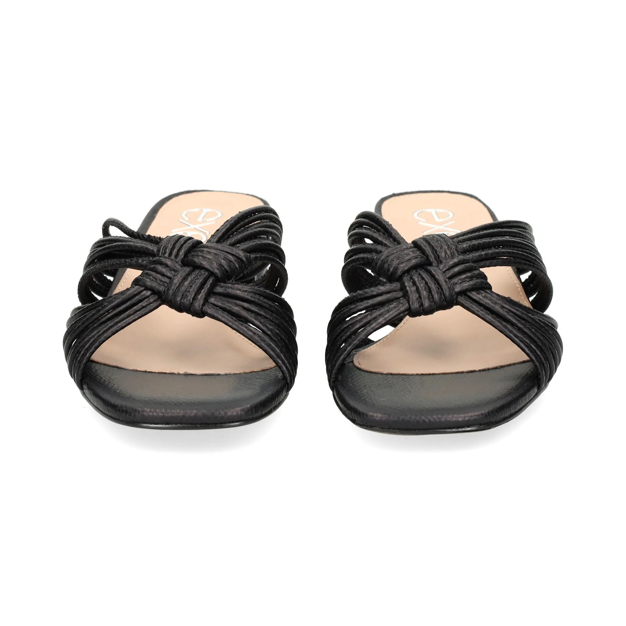 EXE Sandalias planas de Mujer NEGRO