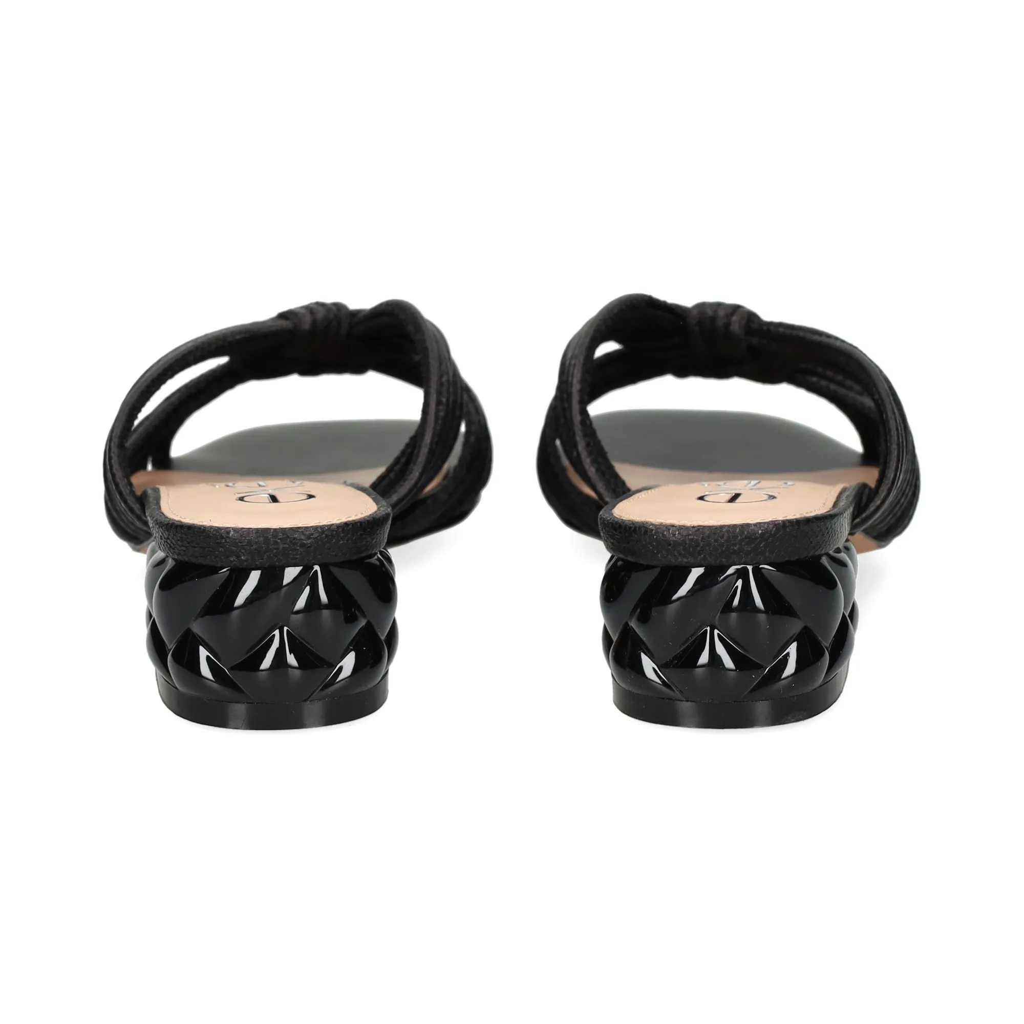 EXE Sandalias planas de Mujer NEGRO