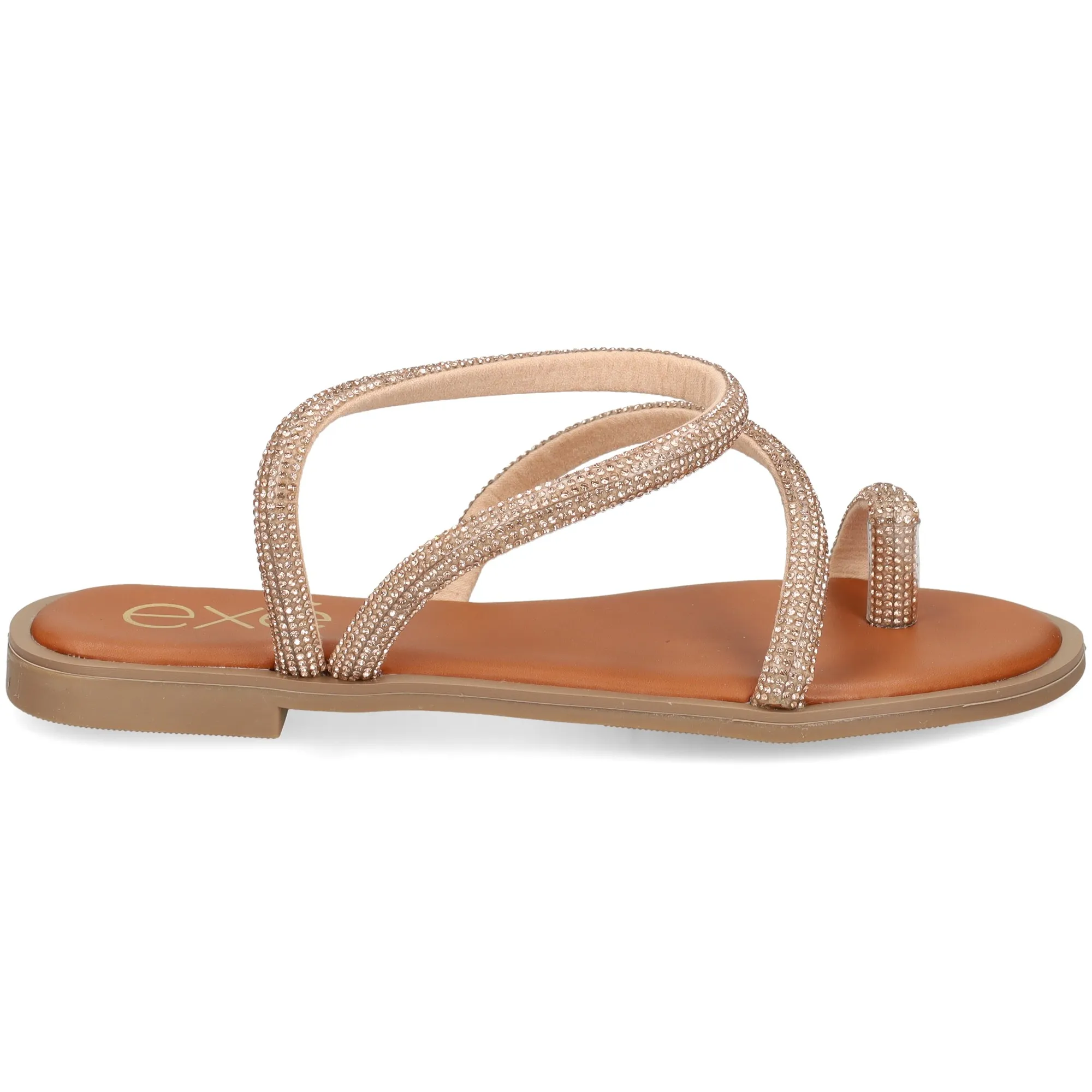 EXE Sandalias planas de Mujer ORO ROSA