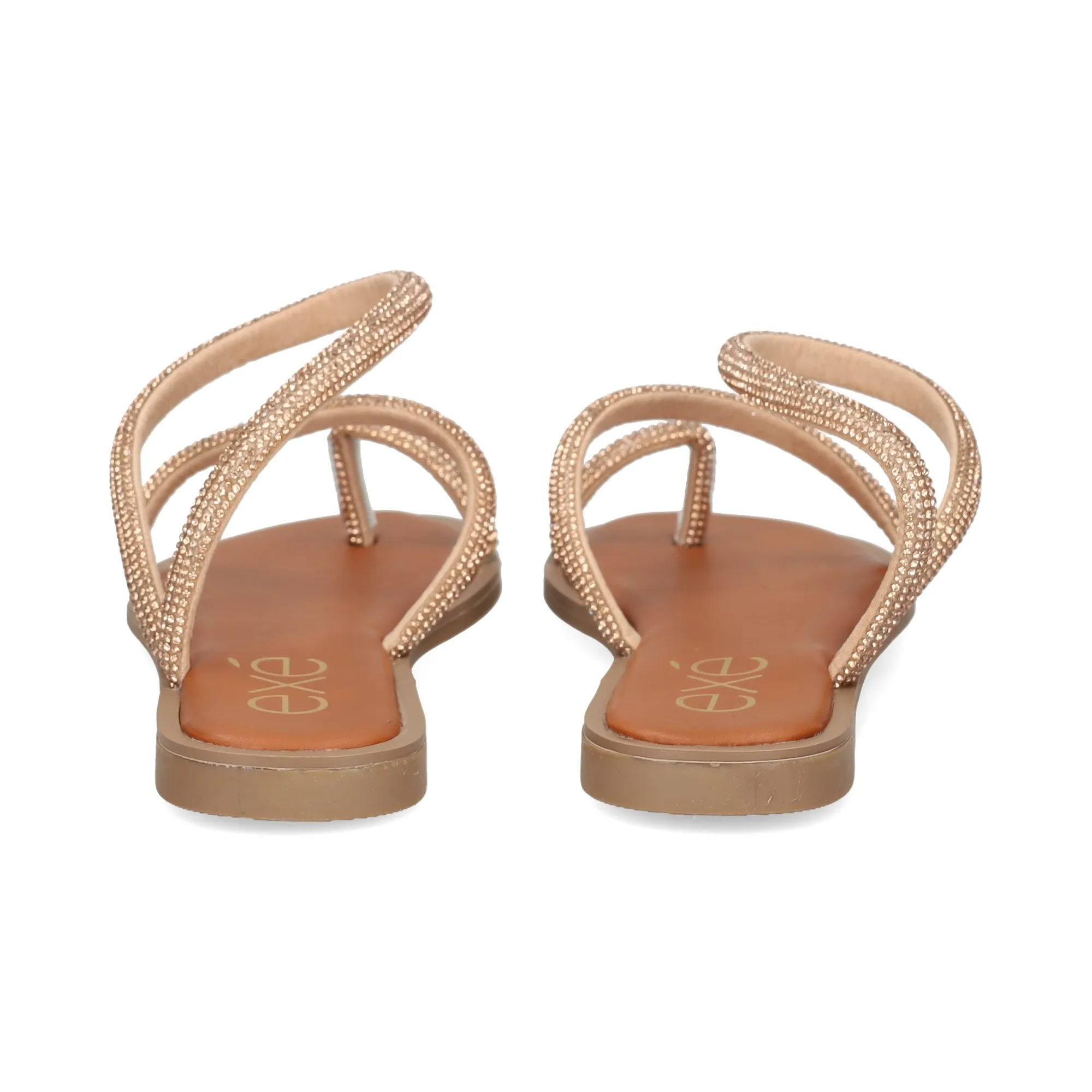 EXE Sandalias planas de Mujer ORO ROSA