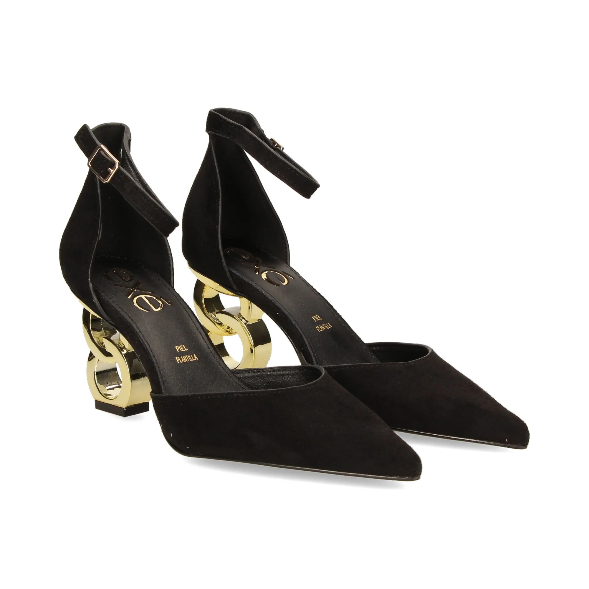 EXE Zapatos de tacón medio de Mujer NEGRO