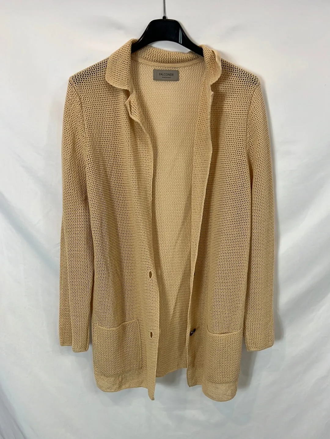 FALCONERI. Chaqueta beige troquelada. T S/M